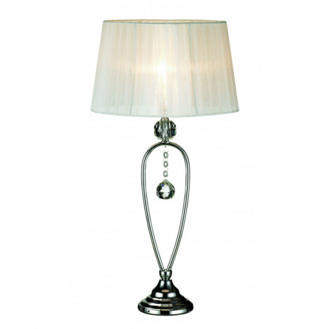 Lampe de table en cristal CHRISTINEHOF chromée 1 ampoule|Lampes à poser|Luminaire Center