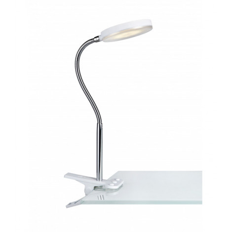 Lampe de table FLEX blanche 1 ampoule en métal|Lampes à poser|Luminaire Center