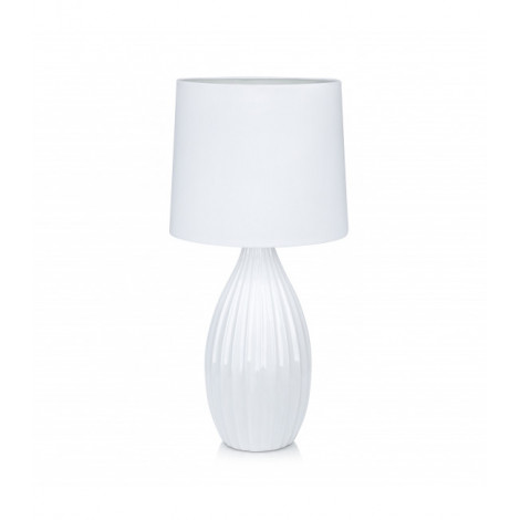 Lampe de table STEPHANIE blanche 1 ampoule|Lampes à poser|Luminaire Center