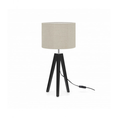 Lampe de table LUNDEN Noire et beige 1 ampoule|Lampes à poser|Luminaire Center