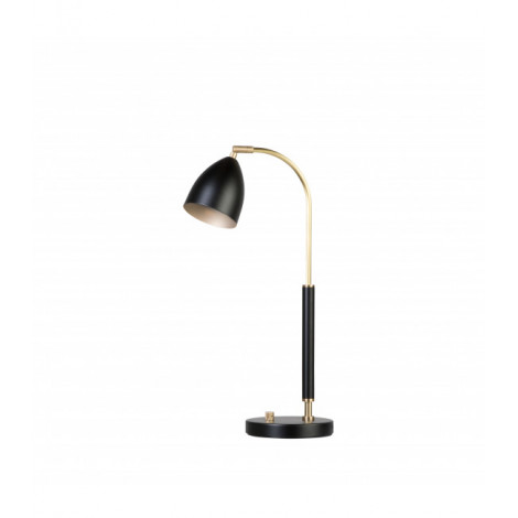 Lampe de table DELUXE en Métal et Noir/Laiton Diamètre 9,8 Cm|Lampes à poser|Luminaire Center