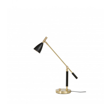 Lampe de table FRANK 2.0 en Métal et Noir / Laiton Diamètre 15,4 Cm|Lampes à poser|Luminaire Center