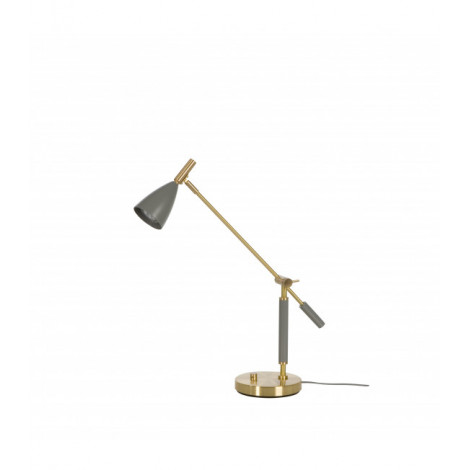 Lampe de table FRANK 2.0 en Métal et Gris chaud/Laiton Diamètre 15,4 Cm|Lampes à poser|Luminaire Center