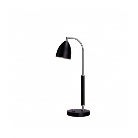 Lampe de table Deluxe en Métal et Noir mat / argent brillant|Lampes à poser|Luminaire Center