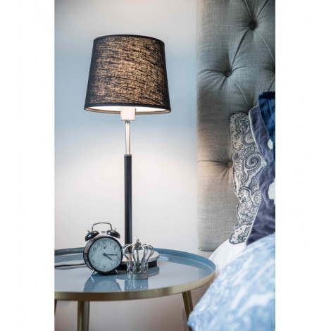 Lampe de table PARK en Métal/Bois et Noir / aluminium Diamètre 18 Cm|Lampes à poser|Luminaire Center