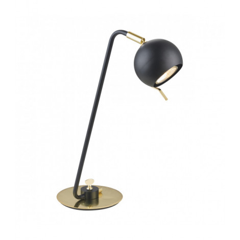 Lampe de bureau industrielle et rétro Charissa Noir mat|Lampes à poser|Luminaire Center