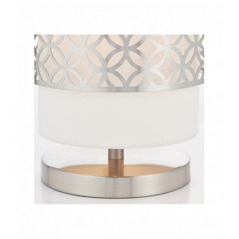 Lampe de table Gilli Acier Lin blanc vintage|Lampes à poser|Luminaire Center