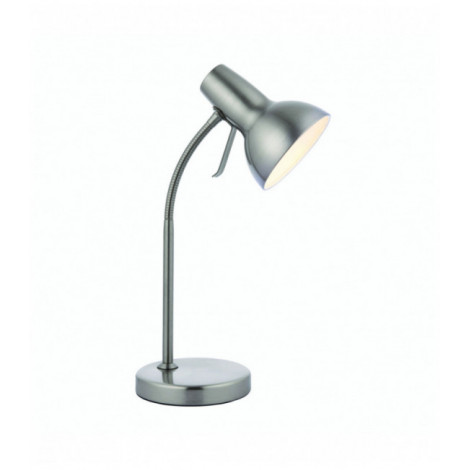 Lampe de table Amalfi en Acier, Plaque de nickel satiné et blanc brillant|Lampes à poser|Luminaire Center