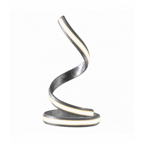 Lampe de table Aria en Acier , Feuille d'argent et acrylique blanc|Lampes à poser|Luminaire Center