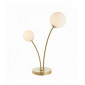 Lampe de table Bloom en Acier , Plaque en laiton satiné et verre opale|Lampes à poser|Luminaire Center