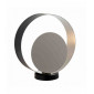 Lampe de table Cal en Acier, Plaque en nickel brossé et noir mat|Lampes à poser|Luminaire Center