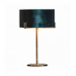 Lampe de table Hayfield en Acier , Plaque en laiton antique mat et velours vert|Lampes à poser|Luminaire Center