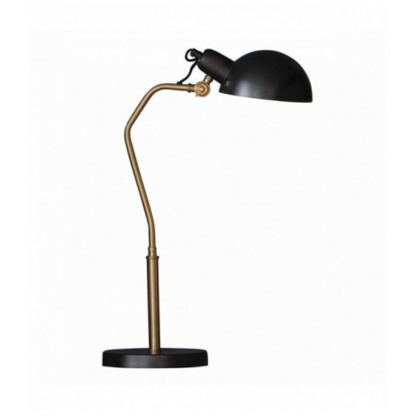 Lampe de table Largo en Acier , Noir satiné et peinture en laiton vieilli|Lampes à poser|Luminaire Center