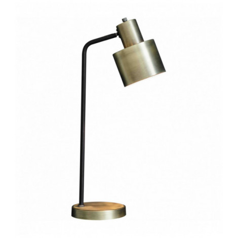 Lampe de table Mayfield en Acier, Plaque en laiton antique mat et noir mat|Lampes à poser|Luminaire Center