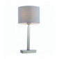 Lampe de table Norton Cylinder en Acier , Plaque de nickel mat et tissu gris|Lampes à poser|Luminaire Center