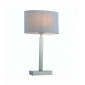 Lampe de table Norton Ellipse en Acier , Plaque de nickel mat et tissu gris|Lampes à poser|Luminaire Center