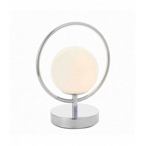 Lampe de table Orb en Acier , Plaque chromée et verre opale|Lampes à poser|Luminaire Center