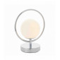 Lampe de table Orb en Acier , Plaque chromée et verre opale|Lampes à poser|Luminaire Center