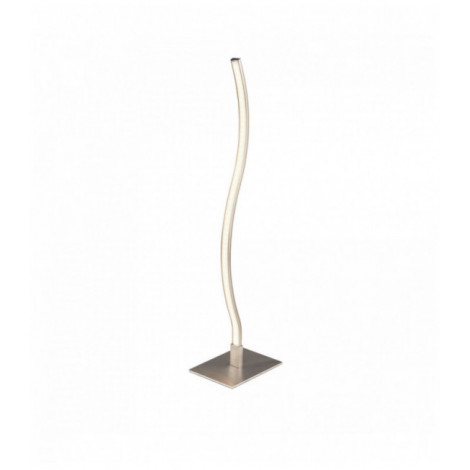 Lampe de table wave à del argent satiné wave-base carrée|Lampes à poser|Luminaire Center