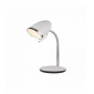 Lampe de travail blanche et chromée boston|Lampes à poser|Luminaire Center
