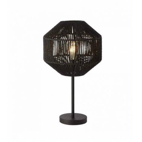 Lampe de table en osier 1 ampoule, osier noir|Lampes à poser|Luminaire Center