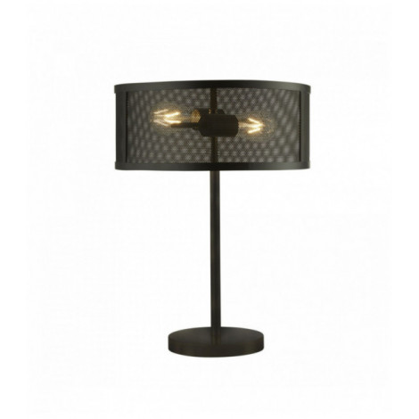 Lampe de table résille 2 ampoules noir mat|Lampes à poser|Luminaire Center