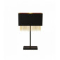 Lampe de table fringe 1 ampoule - abat-jour noir avec chaîne en or|Lampes à poser|Luminaire Center