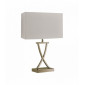 Lampe de table club abat-jour rectangle crème en laiton antique|Lampes à poser|Luminaire Center