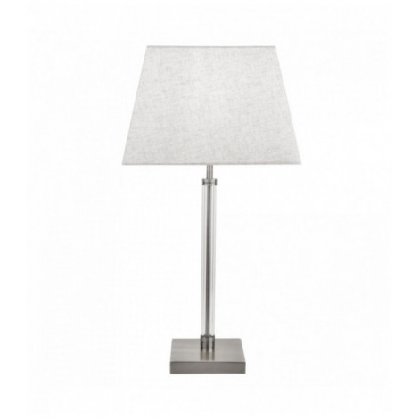 Lampe de table siena avec cadre cyclinder transparent - nickel satiné|Lampes à poser|Luminaire Center