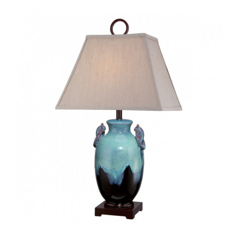 Lampe de table Amphora Glaçure turquoise 85 Cm|Lampes à poser|Luminaire Center