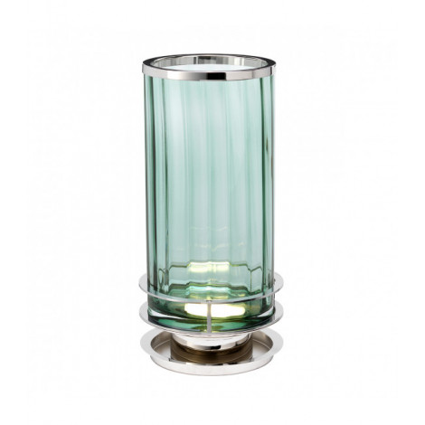 Lampe de table Arno Nickel poli de métaux - verrerie verte|Lampes à poser|Luminaire Center