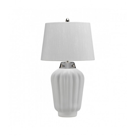 Lampe de table Bexley Nickel blanc / poli 30 Cm|Lampes à poser|Luminaire Center