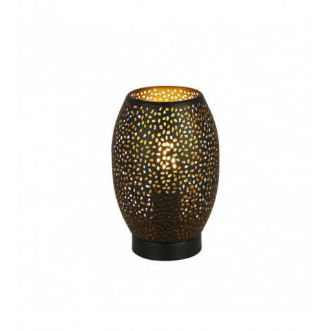 Lampe de table Laser 1 ampoule Acier doux Noir mat,Doré|Lampes à poser|Luminaire Center