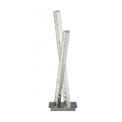 Lampe LED intégré Clover Verre Chrome 2 ampoules 56cm|Lampes à poser|Luminaire Center