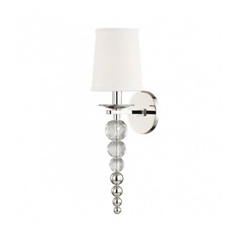 Lampe avec abat jour Persis Nickel poli 1 ampoule 50,2cm|Lampes à poser|Luminaire Center