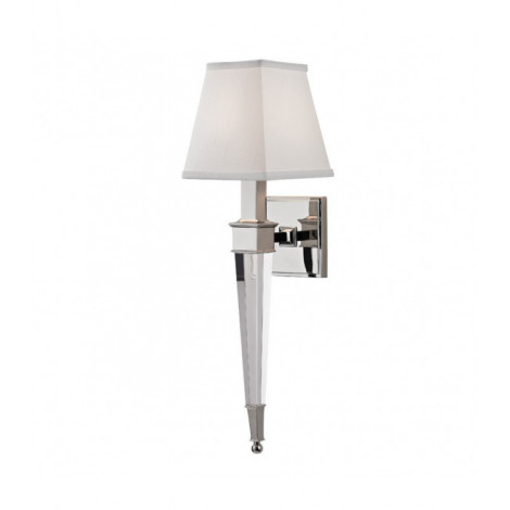 Lampe avec abat jour Ruskin Laiton Nickel poli 1 ampoule 52,1cm|Lampes à poser|Luminaire Center