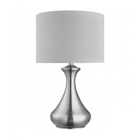Lampe de table Touch Argent satiné 1 ampoule 40cm|Lampes à poser|Luminaire Center