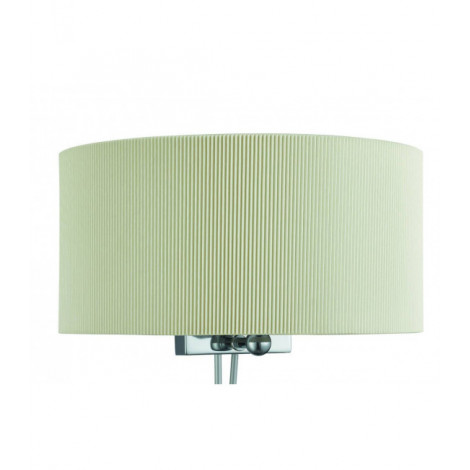 Lampe avec abat jour Drum Chrome,crème 2 ampoules 16cm|Lampes à poser|Luminaire Center