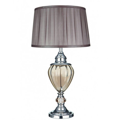 Lampe de table Greyson Chrome,ambre 1 ampoule 68cm|Lampes à poser|Luminaire Center