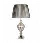 Lampe de table Greyson Verre,métal,tissu Gris,Transparent 1 ampoule 68cm|Lampes à poser|Luminaire Center