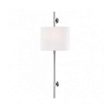 Lampe avec abat jour Bowery Laiton Nickel poli 86,4 Cm|Lampes à poser|Luminaire Center