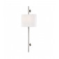 Lampe avec abat jour Bowery Laiton Nickel poli 86,4 Cm|Lampes à poser|Luminaire Center