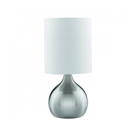 Lampe de table Touch Argent satiné 1 ampoule 29cm|Lampes à poser|Luminaire Center