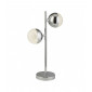 Lampe de table globe Marbles Acier doux Chrome 2 ampoules 45cm|Lampes à poser|Luminaire Center