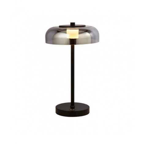 Lampe LED intégré Frisbee Verre Fumé 1 ampoule 40cm|Lampes à poser|Luminaire Center