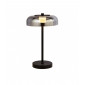 Lampe LED intégré Frisbee Verre Fumé 1 ampoule 40cm|Lampes à poser|Luminaire Center