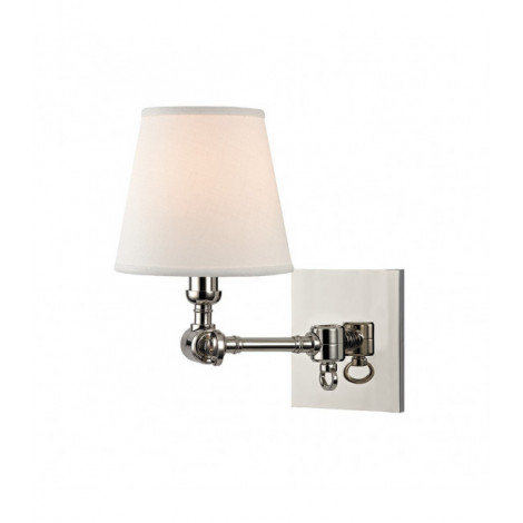 Lampe avec abat jour Hillsdale Laiton Nickel poli 1 ampoule 25,4cm|Lampes à poser|Luminaire Center