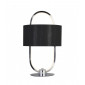 Lampe de table Madrid 1 ampoule Plastique,tissu,acier doux Noir,chrome|Lampes à poser|Luminaire Center