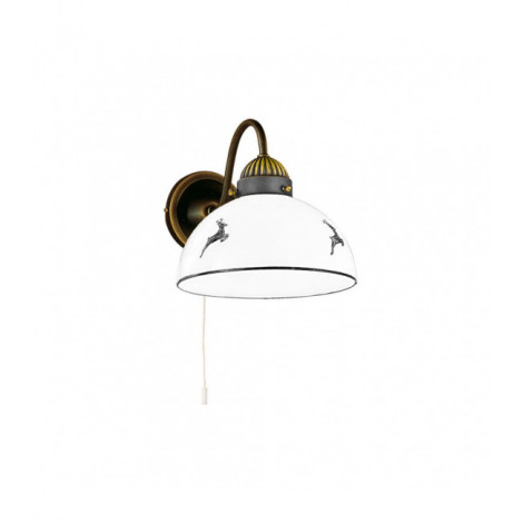 Lampe avec abat jour Nonna Laiton antique 1 ampoule 20cm|Lampes à poser|Luminaire Center