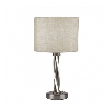 Lampe de table Vegas Aluminium Argent satiné 1 ampoule 47cm|Lampes à poser|Luminaire Center
